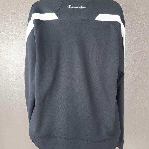 NWoT Petals & Peacocks Champion Black & White Rose Embroidered Track Jacket - Picture 8 of 9